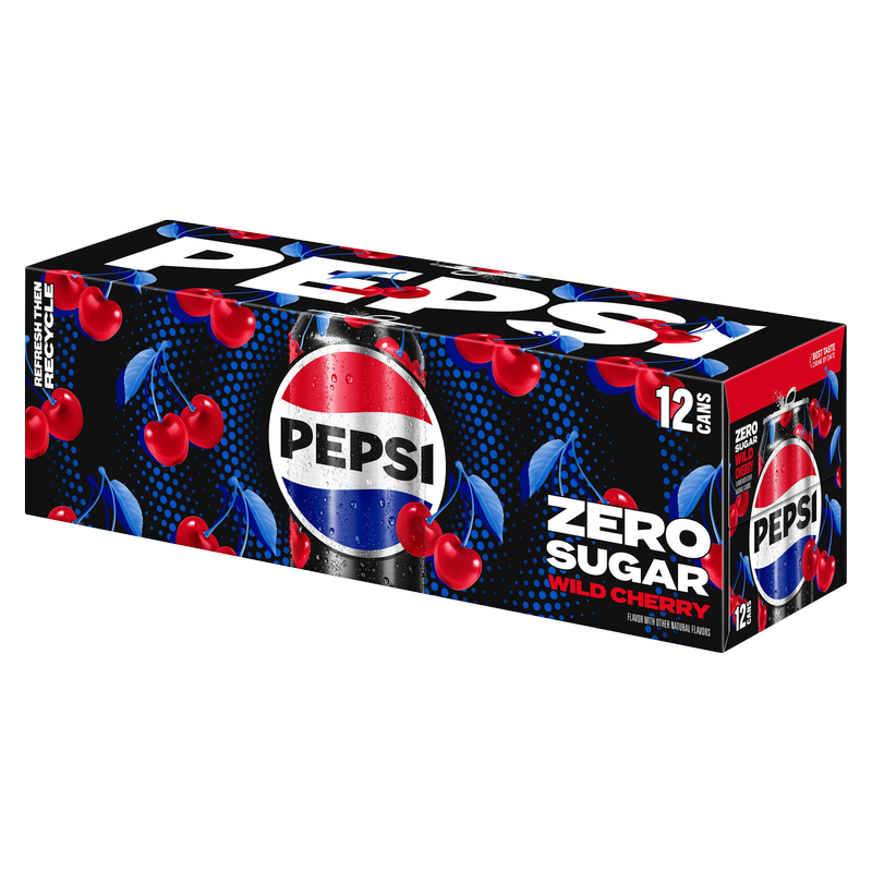 Pepsi Zero Sugar Wild Cherry 12oz 12pk Can