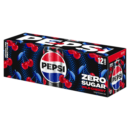 Pepsi Zero Sugar Wild Cherry 12oz 12pk Can