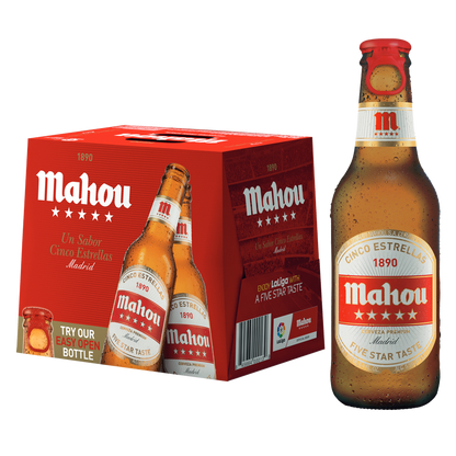 Mahou Cinco Estrellas 12pk 8.4oz Btl 5.5% ABV
