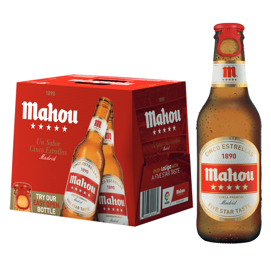 Mahou Cinco Estrellas 12pk 8.4oz Btl 5.5% ABV