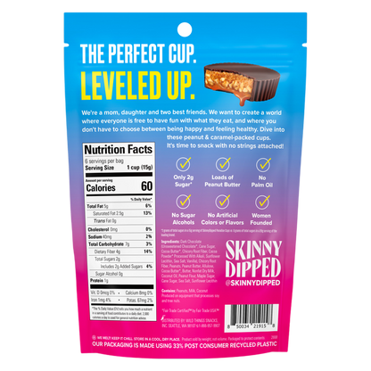 SkinnyDipped Caramel Peanut Paradise Cups, 3.17oz