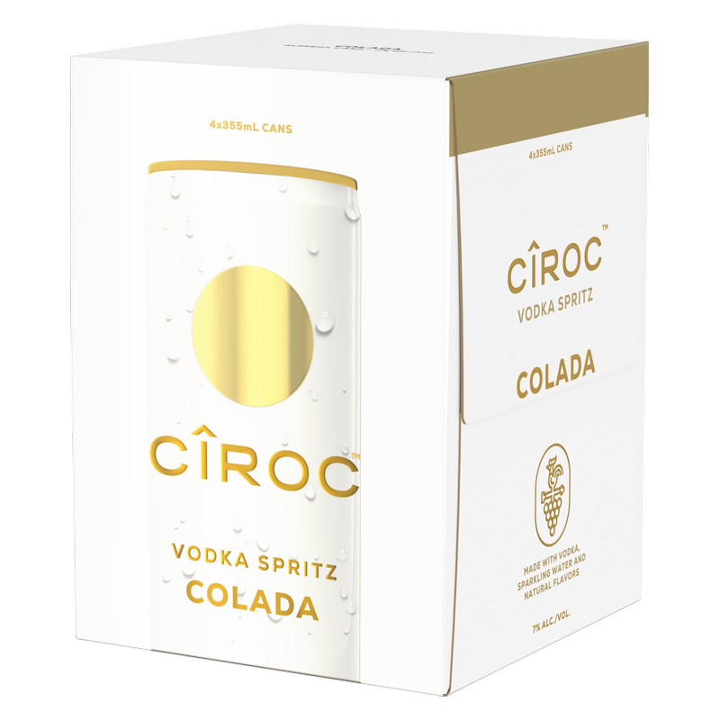 Ciroc Vodka Spritz Colada 12oz 4pk 5% ABV
