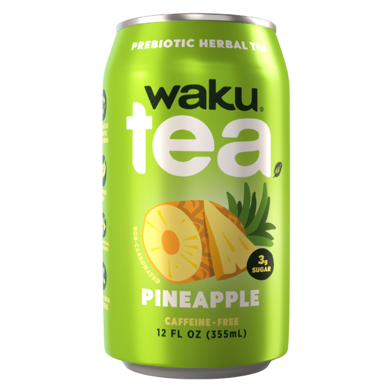 Waku Prebiotic Tea Pineapple 12oz Can