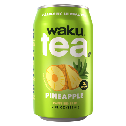Waku Prebiotic Tea Pineapple 12oz Can
