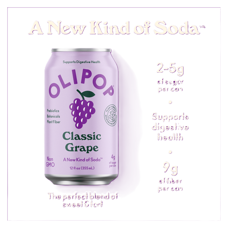 Olipop Grape Soda 12oz Can