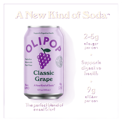 Olipop Grape Soda 12oz Can