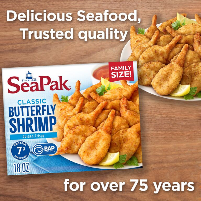 Seapak Butterfly Shrimp Family Size, 18oz