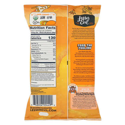 LesserEvil Crunch Cheezmos Cowboy Cheddar, 7oz