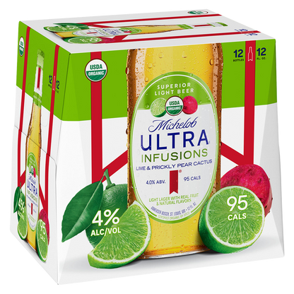 Michelob Ultra Infusions Lime & Prickly Pear Cactus 12pk 12oz Btl