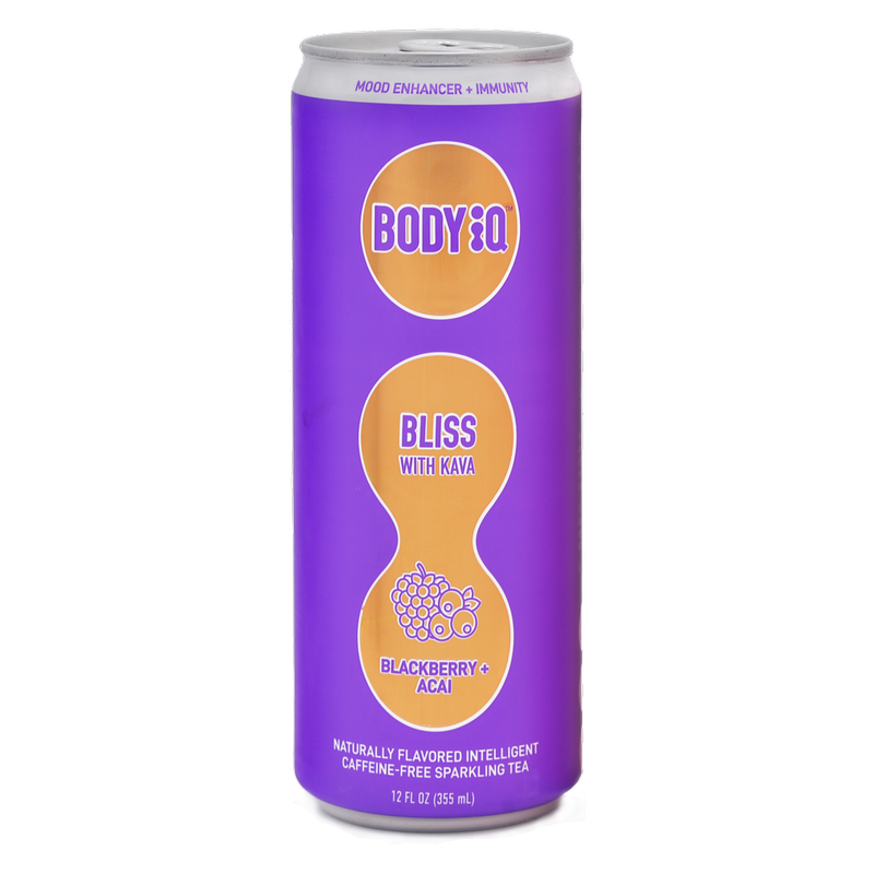 Body iQ Kava Blackberry Açaí Sparkling Water 12oz Can