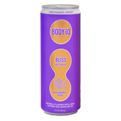 Body iQ Kava Blackberry Açaí Sparkling Water 12oz Can