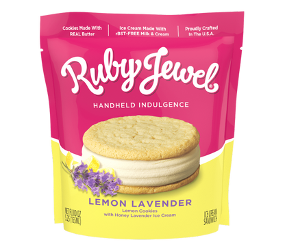 Ruby Jewel Lemon w/ Honey Lavender Ice Cream Sandwich