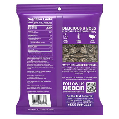 SMACKIN' Cinnamon Churro Sunflower Seeds, 4oz