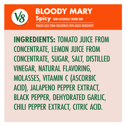 V8 Spicy Bloody Mary Mix 8oz 6pk Can