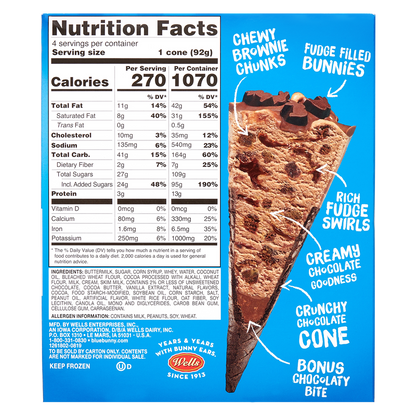 Blue Bunny Brownie Bomb Load'd Cones 4ct