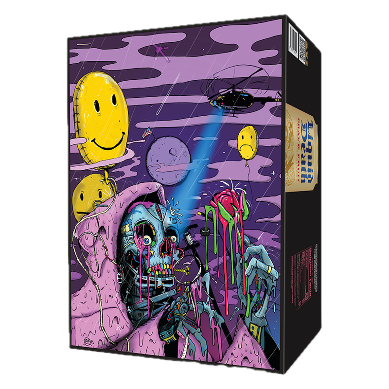 Liquid Death Grave Fruit Sparkling Water 8pk 19.2oz King Size Can- XL