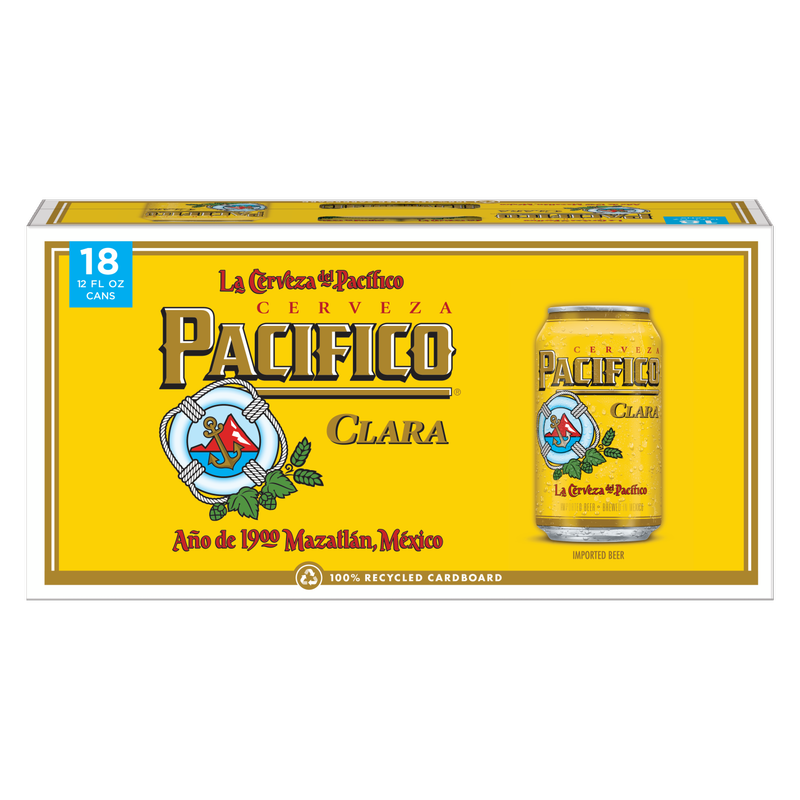 Pacifico 18pk 12oz Cans 4.4% ABV
