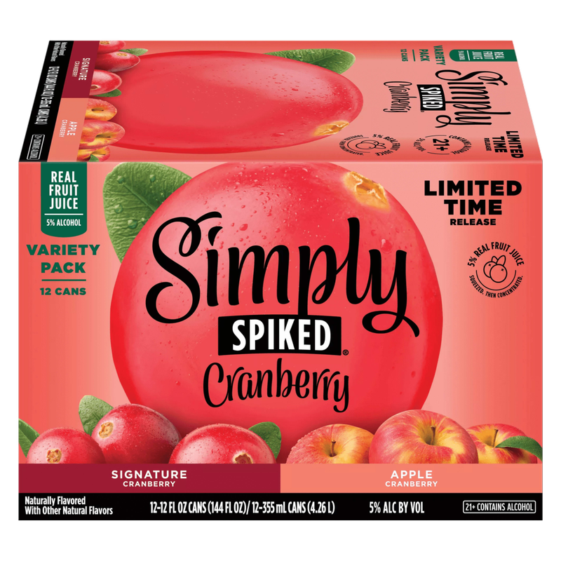 Simply Spiked Cranberry 12pk 12oz Cans 5% ABV