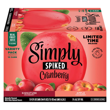 Simply Spiked Cranberry 12pk 12oz Cans 5% ABV
