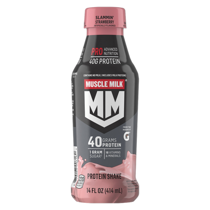 Muscle Milk Slammin' Strawberry Pro Advanced Nutrition Protein Shake 14oz Btl