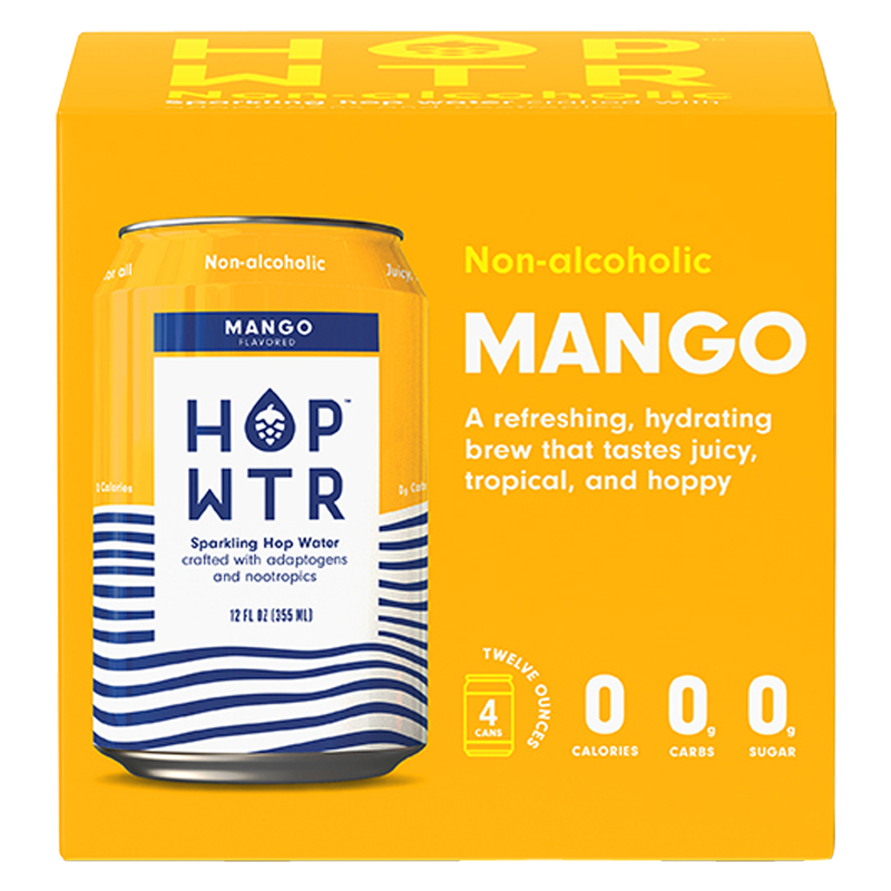 HOP WTR Mango 4pk 12oz Can