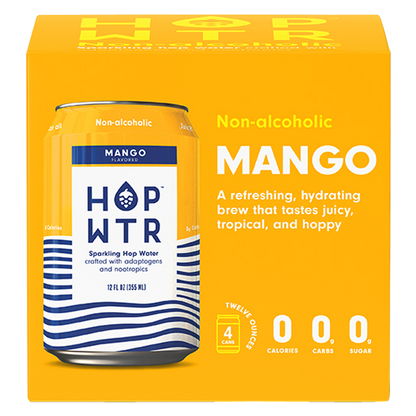 HOP WTR Mango 4pk 12oz Can