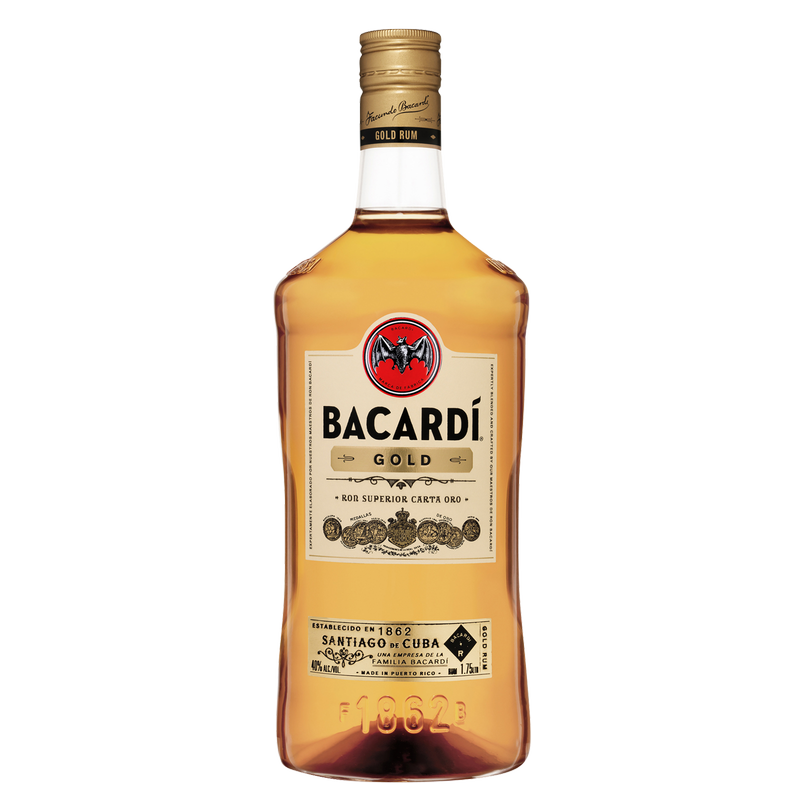 Bacardi Gold Rum Plastic 1.75L