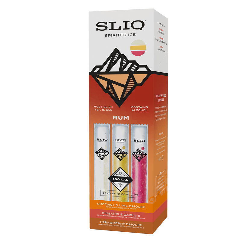 SLIQ Spirited Ice Rum Cocktail Pops 9pk 100ml  8% ABV
