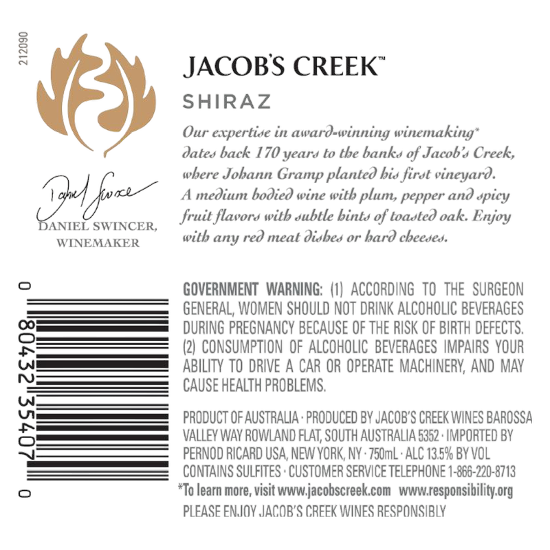 Jacob's Creek Shiraz 750ml