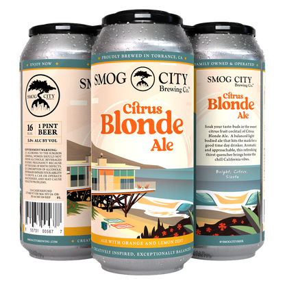Smog City Citrus Blonde Ale 4pk 16oz Cans