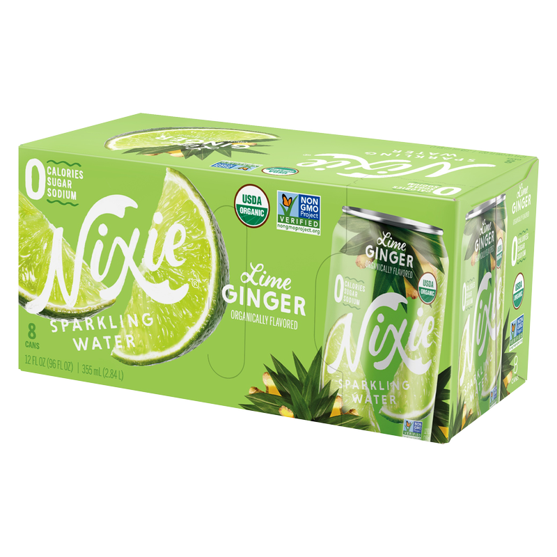 Nixie Lime Ginger Sparkling Water 8pk 12oz Can