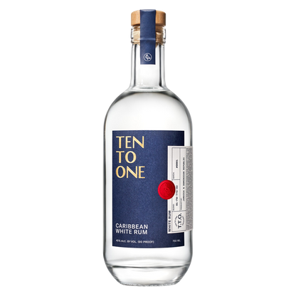 Ten To One Caribbean White Rum 750ml (90 Proof)