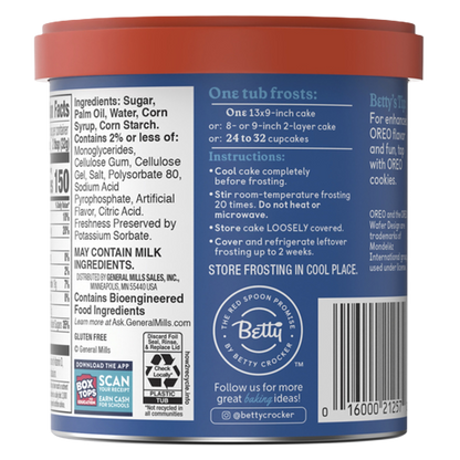 Betty Crocker OREO Creme Whipped Frosting 12oz