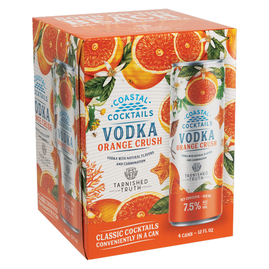 Coastal Cocktails Vodka Orange Crush 4pk 12oz Can 7.5% ABV