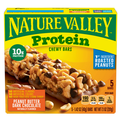 Nature Valley Peanut Butter Dark Chocolate Protein Chewy Bars 5ct