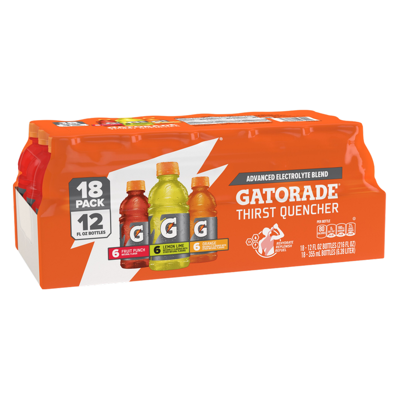 Gatorade Thirst Quencher Variety Pack 18pk 12oz Btl