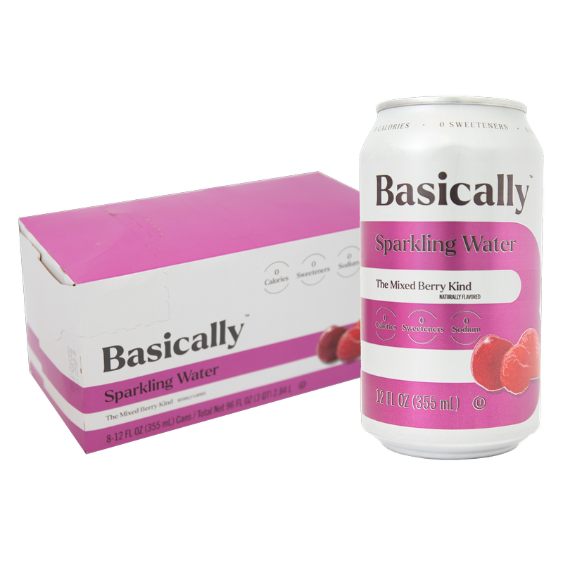 Basically Mixed Berry Sparkling Water - 8pk