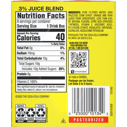Hi-C Orange Lavaburst Juice Boxes Made with Real Fruit Juice, 8-pack, 6 oz. each