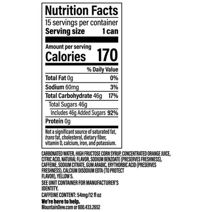 Mountain Dew 15pk 12oz Can