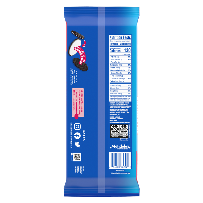 Oreo Thins Extra Stuf Chocolate Sandwich Cookies 13.97oz (45 Ct.)