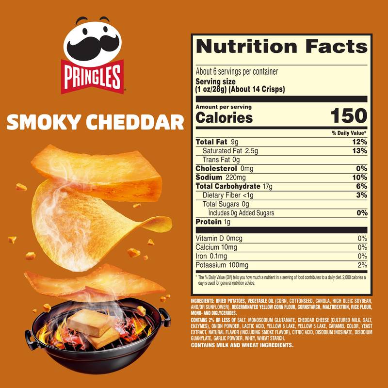 Pringles Smoky Cheddar, 5.5 oz