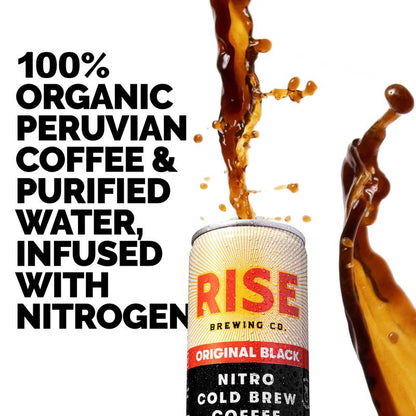 RISE Brewing Co. Original Black Nitro Cold Brew Coffee 7oz Can