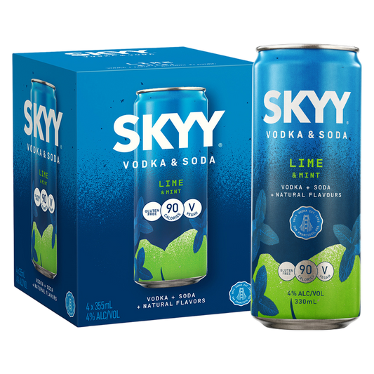 Skyy Cocktail Lime & Mint 4pk 355ml Can