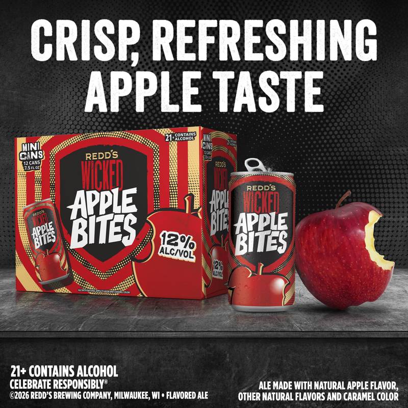 Redd's Wicked Apple Bites 12pk 7.5oz Can 12% ABV