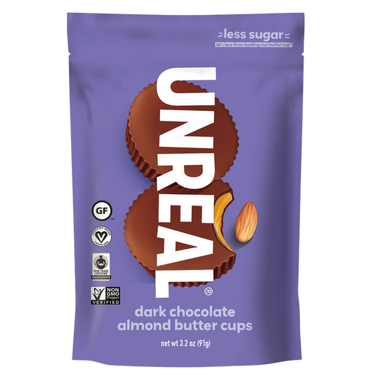 Unreal Dark Chocolate Almond Butter Cups 3.2oz
