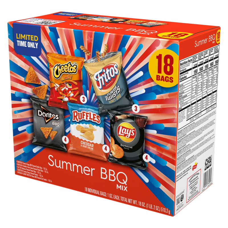 Frito Lay Snacks Summer BBQ Mix Variety 18ct