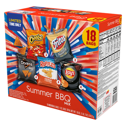Frito Lay Snacks Summer BBQ Mix Variety 18ct