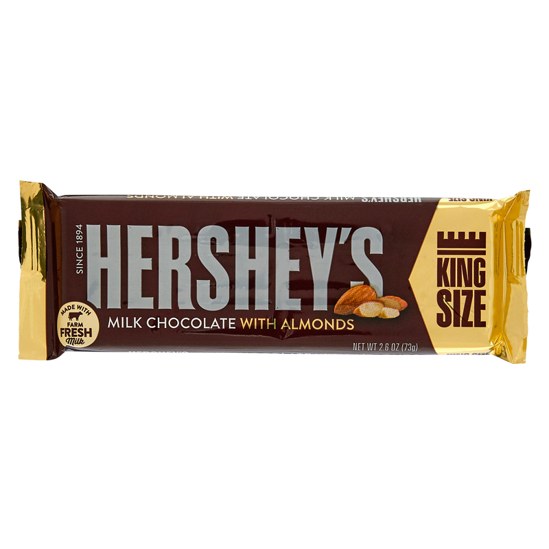Hershey's Milk Chocolate with Almonds Bar King Size 2.6oz