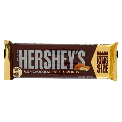 Hershey's Milk Chocolate with Almonds Bar King Size 2.6oz