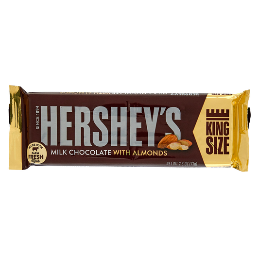 Hershey's Milk Chocolate with Almonds Bar King Size 2.6oz